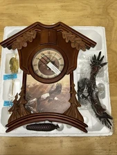 Bradford Exchange Timeless Majesty Eagle Cuckoo Clock Ltd Edition Clock New