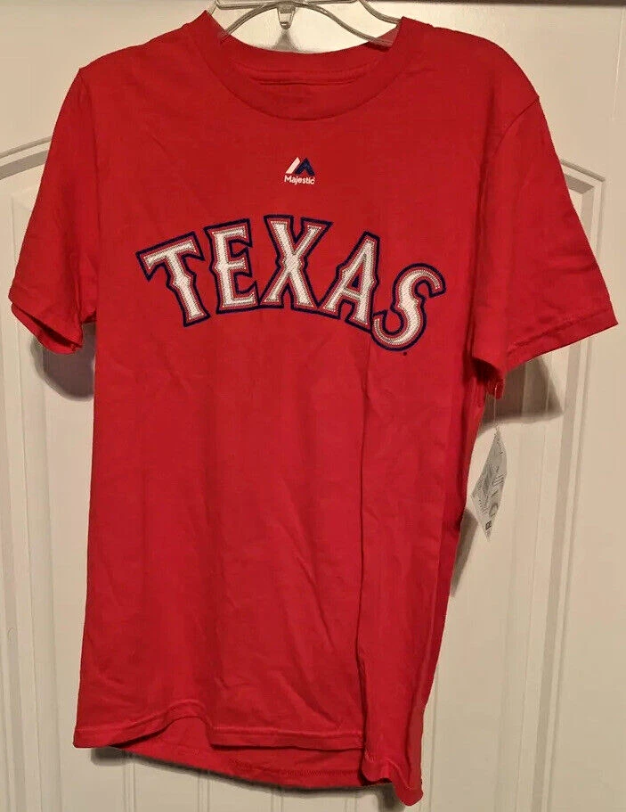 New Texas Rangers Baseball Rougned Odor T-Shirt Red Size Youth Medium