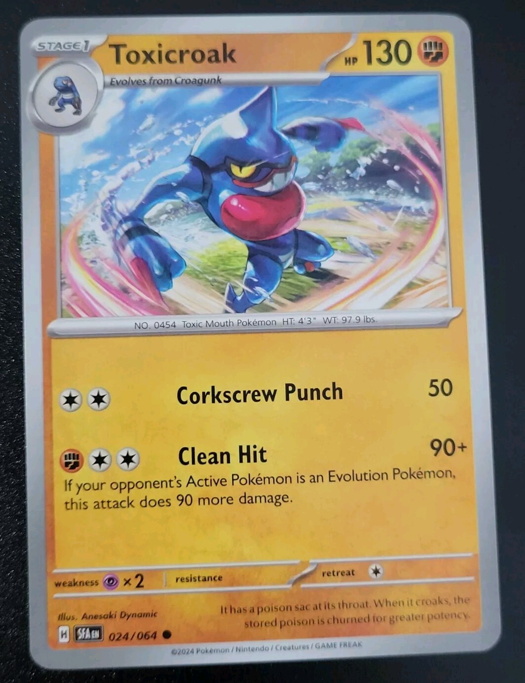 Pokémon TCG Shrouded Fable: Toxicroak (024/064) - Common - Near Mint
