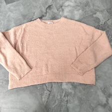 Double Zero Size Lovely Large Soft Fuzzy Peach Crop Sweater