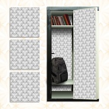 Locker Magnetic WallpaperMade in USA Pack of 12 Sheets - Black and White vr28