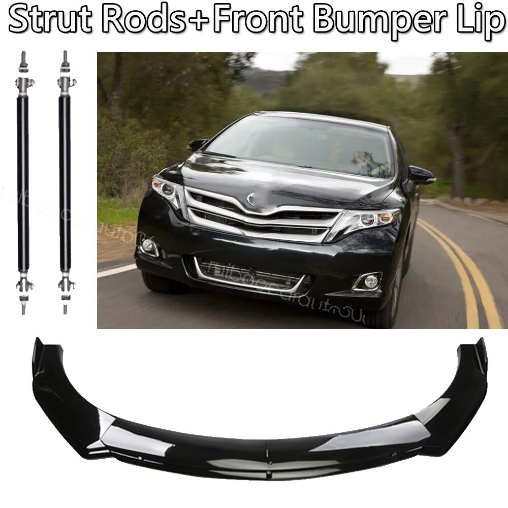 Front Lip Bumper Spoiler Splitter + Strut Rods For Toyota Venza