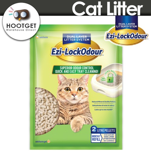 EziLockOdour Cat Litter System Natural Mineral Zeolite Pellets Ezi