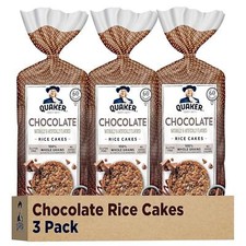 Quaker Large Rice Cakes, Chocolate, Pack of 3