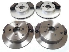 FRONT AND REAR BRAKE DISCS & PADS SET NEW FOR TOYOTA COROLLA 1.4 1.6 VVTi 02-06
