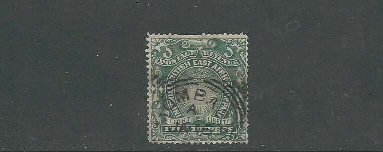 プリンセス BRITISH EAST AFRICA 1890-94 SUN and CROWN (Scott 30 5 RUPEES) F/VF