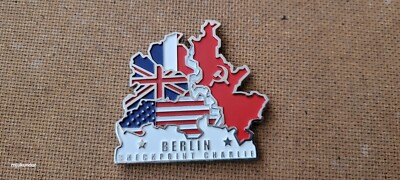 map of Berlin Checkpoint Charlie Germany tourist souvenir fridge magnet