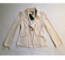 new ST JOHN Collection 4 Wool Knit Jacket Blazer - Ivory