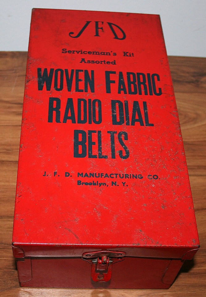 Metal Box for JFD Woven Fabric Radio Dial Belts Servicemen for Antique