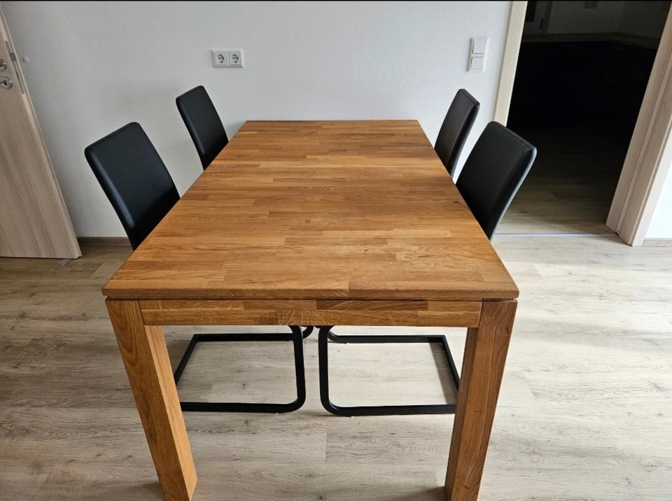 esstisch ausziehbar mit 6 stühlen gebraucht - Bild 2 von 3