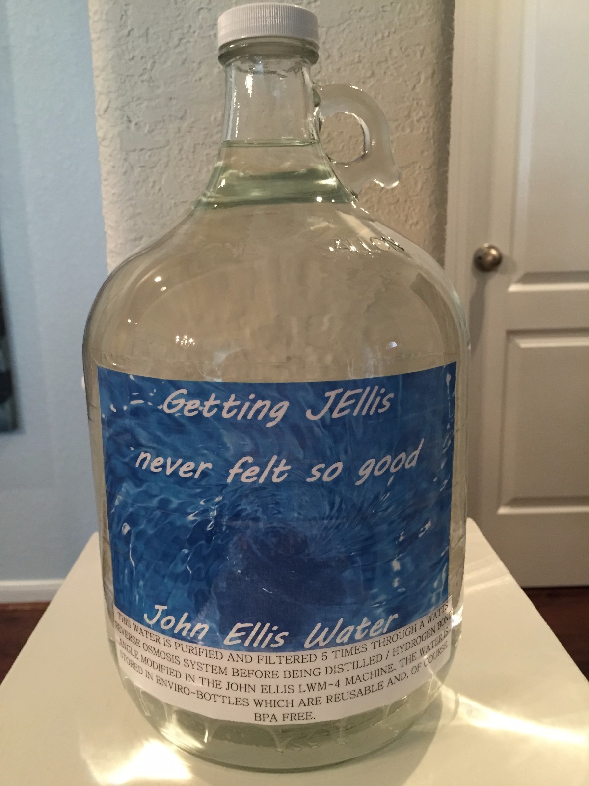 John Ellis LWM-5 Living Water 1 Gallon (BPA - FREE - GLASS)