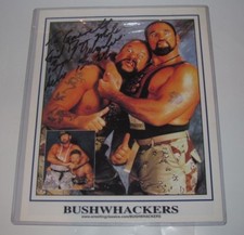 WWF WWE BUSHWHACKERS LUKE BUTCH AUTOGRAPHED 8 X 10 PERSONALIZED PHOTO NO COA