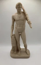 GREEK SCULPTURE LANSDOWNE HERCULES 9.8 INCH/250 MM, MUSEUM REPRODUCTION