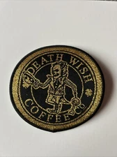 Death Wish Coffee Co Sew On Patch Lucky Larry Leprechaun St Paddy Day Gold Metal