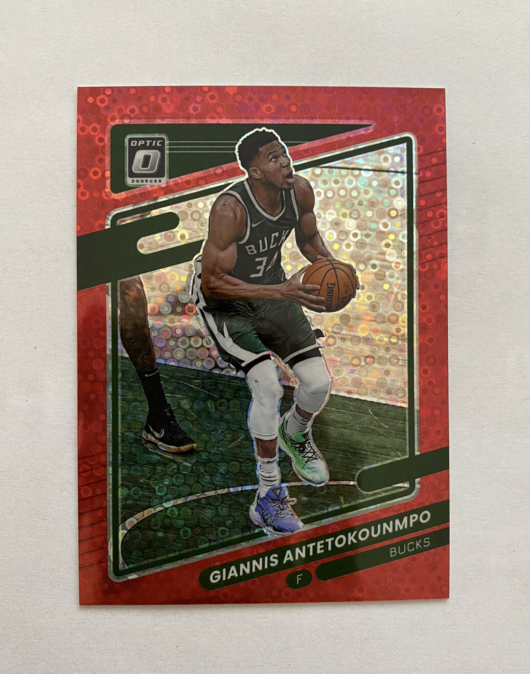 2021-22 Panini Donruss Optic Red Fast Break Prizm /85 Giannis Antetokounmpo #31