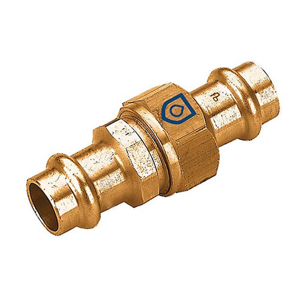 2er-Set Pressfitting Kupfer 15 Mm – V-Kontur Kupplung Zum Verpressen, Für Trinkwasser, Heizung & Kühlung – Lötfrei, Mit Dichtring