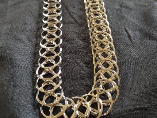 Unbranded Silver Tone Interlocking Ring Necklace … - image 9