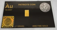 Four 1/4 Grain Combo Bar .9999 Pure Gold Bars Au Bullion