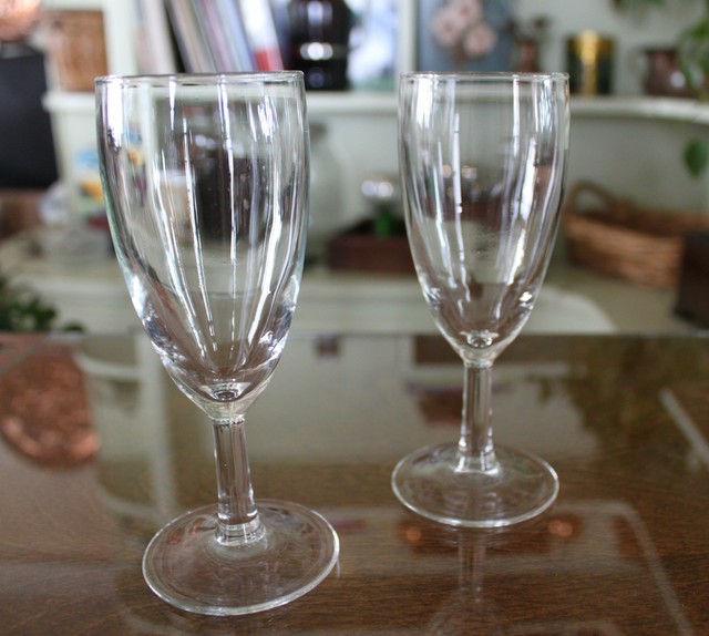 Simple French Stemmed Cordial Glasses Set of 2 eBay