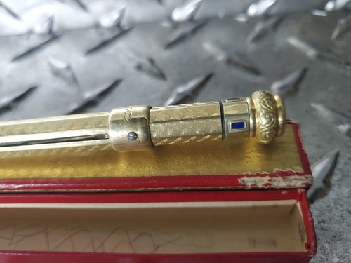 Antique Kosca 4 Colours Faceted Pencil in 18kr Gold Filled, Italy - Picture 4 of 8