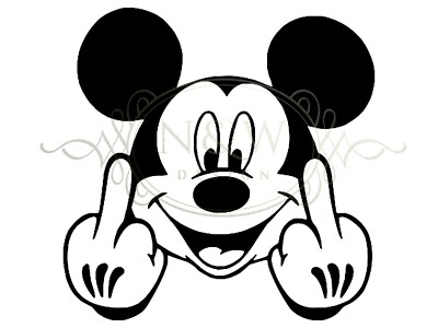 Mickey Mouse Disney Funny Vinyl Decal Sticker Car Wall Window