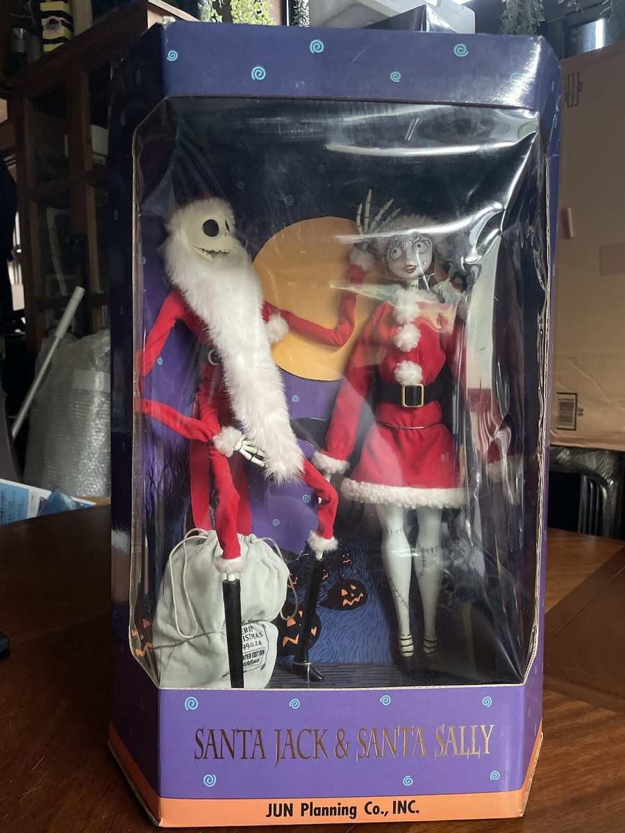 Nightmare Before Christmas Original Sally & Jack Doll Santa Jun