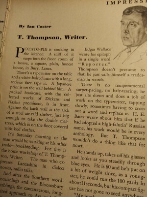 A7e Ephemera 1940s article t Thompson writer Ian coster 
