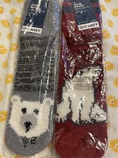 Old Navy Men s Fuzzy Socks Polar Bears 2 New
