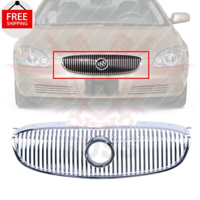 New Front Grille Chrome Shell and Insert Fits 2006-2011 Buick Lucerne GM1200556