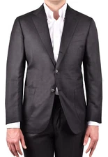 STILE LATINO handmade suit US 42 EU 52 S160 WOOL Gray Vincenzo Attolini