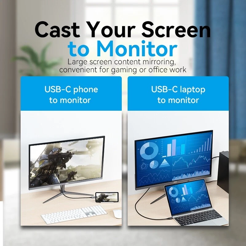 USB Type C Cable 3.1A Fast Charging Charger Nylon Braided Fr Samsung S22 S21 S20 - Image 3 of 4