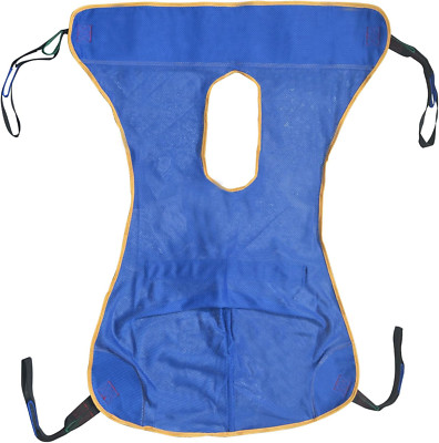 Full Body Mesh Commode Patient Lift Sling,600Lbs Weight Capacity-Compatible with