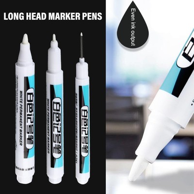 White Paint Marker Pen Waterproof Bike Car Tyre Tire Marker Permanent Pens US