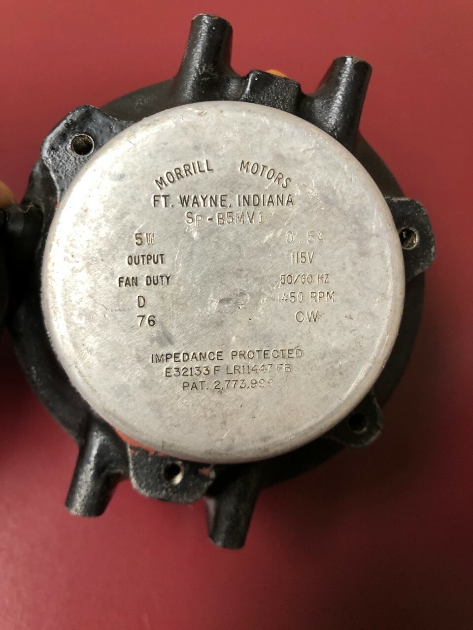 Morrill Motors SpB5MV1 1450RPM Motor ECM eBay