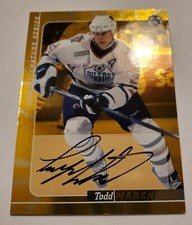 2000-01 In the Game Signature Series Todd Marchant Gold Auto