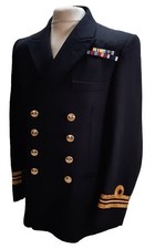 No1B Veste Laine Barathea Britannique Naval Style Marine 8 Boutons 100cm