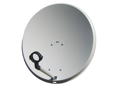 sky vision Stahl Satellitenspiegel 58 cm, 40 mm Feedaufnahme, RAL 7035 hellgrau