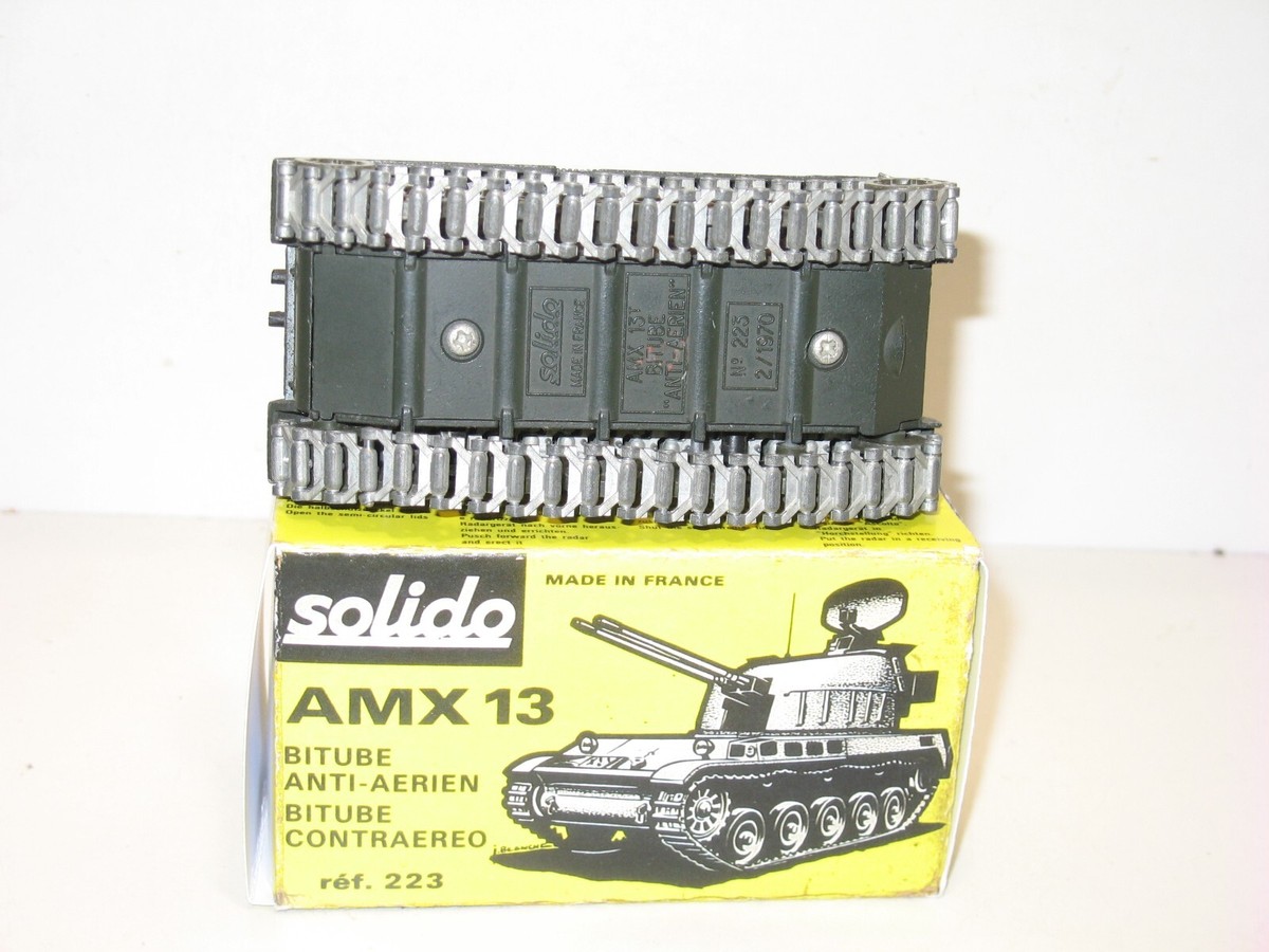 Char AMX13 Anti-aérien Solido 1/50 - Armée Française 1970 - Miniature Métal BE