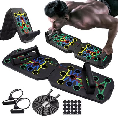 28 in 1 Push Up Rack Board System Fitness Workout Train Home Gym Exercise Stands