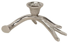 Kerzenhalter Geweih Hirsch Silber Stabkerzen Kerzenteller Kerzenständer edel