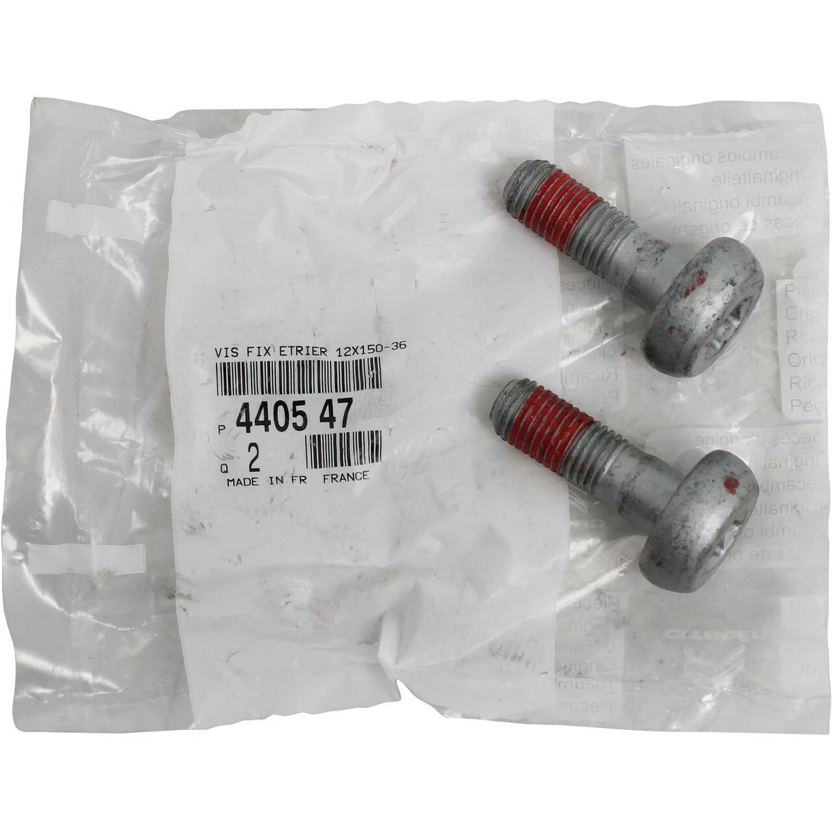 2x ORIGINAL Citroen Peugeot Schraube Bolzen Bremssattel M12x150-36  