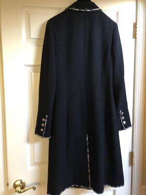 CHANEL VINTAGE 05C NEW BLACK TWEED JACKET COAT CC COCO GOLD