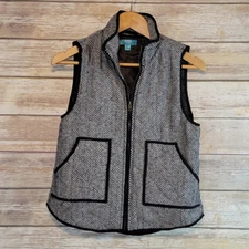 Buttons Black and White Outerwear Vest S