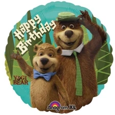 Anagram Yogi Bear Party Supplies 18 inch Mylar Foil Balloon ( 1 Pack ) Round