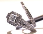GIA 14k white gold 1.94ct princess diamond engagement ring wedding band 5.3g — photo 8