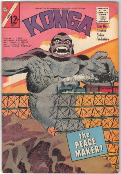 Konga Movie Comic Book #13, Charlton Comics 1963 VERY FINE-