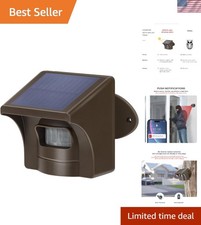 Pro 3 Driveway Alarm with Phone App,1/2 Mile Long Range Solar Wireless Drivew...