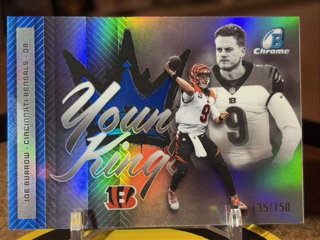 2026 Bowman Football Joe Burrow Bengals Young King Blue /150 Cincinnati Bengals