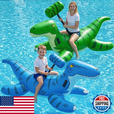 Jasonwell Pool Games Toys Floats -2Pack Inflatable Dinosaur Pool Floats with Blo