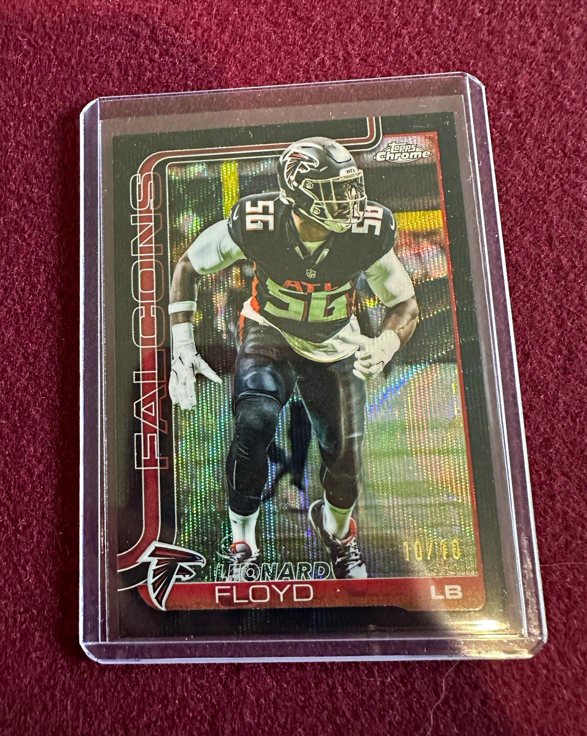 2025 Topps Chrome Leonard Floyd 10/10 Bookend Atlanta Falcons #18